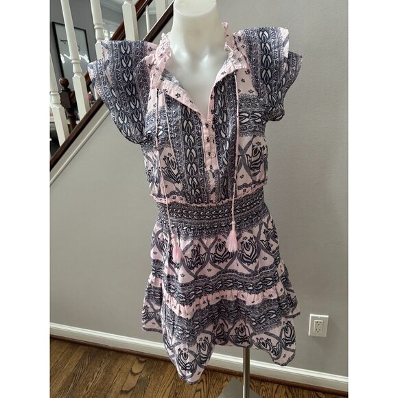 Melissa Nepton Pink Pattern Cotton Lightweight Dress Medium - Picture 1 of 4